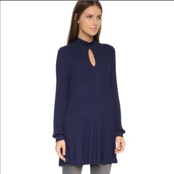 FREE PEOPLE Copa Banana ribbed tunic dress